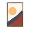Stupell Industries Boho Mountain Peak & Sun Framed Floater Canvas Wall Art Design by Omar Escalante